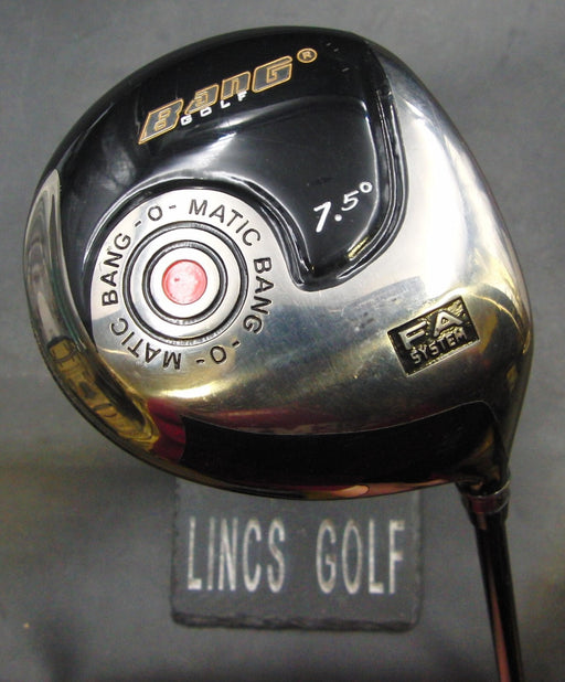 Bang Golf Bang O Matic FA System 7.5° Driver Stiff Graphite Shaft Spalding Grip