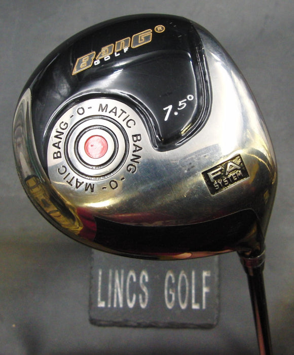 Bang Golf Bang O Matic FA System 7.5° Driver Stiff Graphite Shaft Spalding Grip