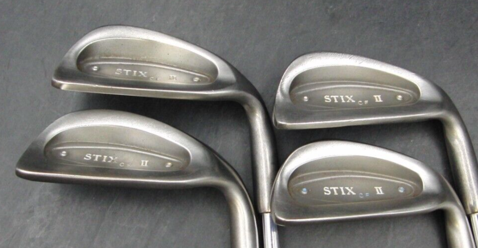Set of 4 x Stix CF II Irons 8-SW Stiff Steel Shafts Avon Grips