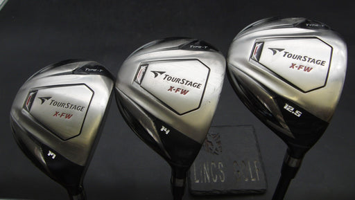 Set of 3 Bridgestone Tourstage X-FW 14° 3 Wood + 17° 5 Wood + 12.5° Driver