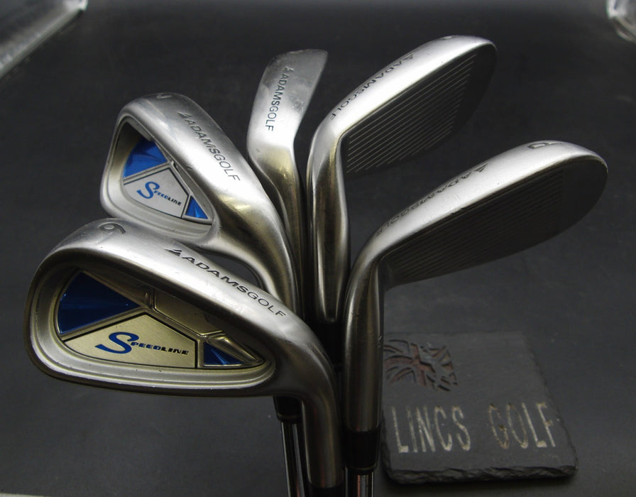 Set of 5x Adams Golf SpeedLine Irons 6-PW Uniflex Steel Shafts Adams Golf Grips