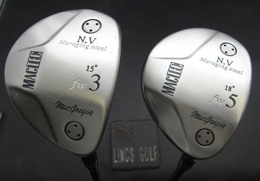 Set of 2 MacGregor MACTEC NV 3 & 5 Woods Regular Graphite Shafts
