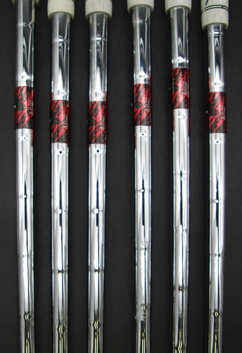 Set of 6x Cobra Baffler Red Irons 7-SW+GW Stiff Steel Shafts Golf Pride Grips