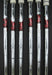 Set of 6x Cobra Baffler Red Irons 7-SW+GW Stiff Steel Shafts Golf Pride Grips