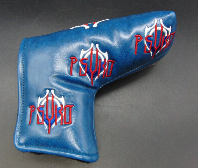 Luxury PSYKO GOLF Embroidered Genuine Leather Putter Head Cover