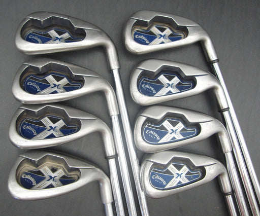 Set of 8x Callaway X18 Irons 3-PW Uniflex Steel Shafts Mixed Grips