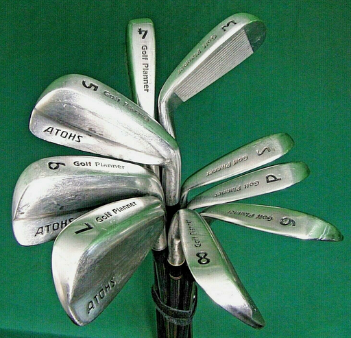 Japanese Set of 9 x Golf Planner ATOHS Blade Irons 3-SW Regular Steel Shafts
