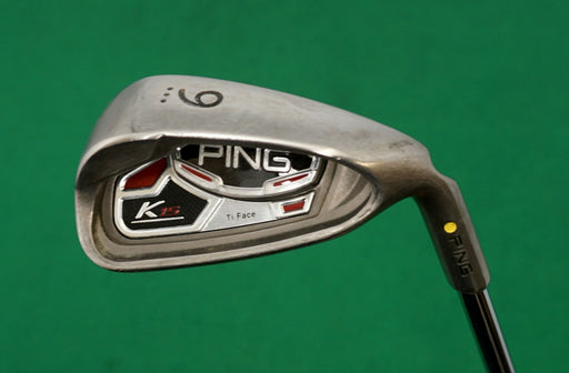 Ping K15 Ti Face Yellow Dot 9 Iron Regular Steel Shaft Ping Grip