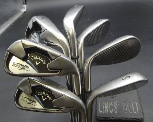 Set of 7x Callaway WarBird Irons 5-SW Uniflex Steel Shafts Callaway Grips