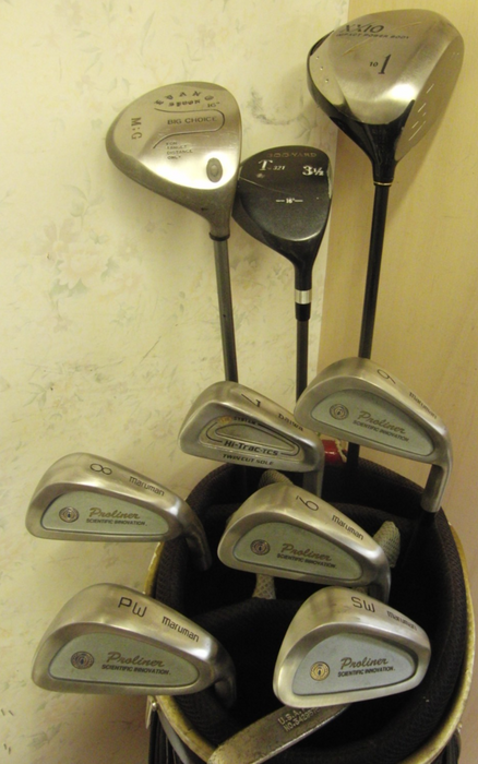 Set Of Maruman 6-SW Irons + XXIO Driver + 3 1/2 Yard Wood + 3 Wood + Putter