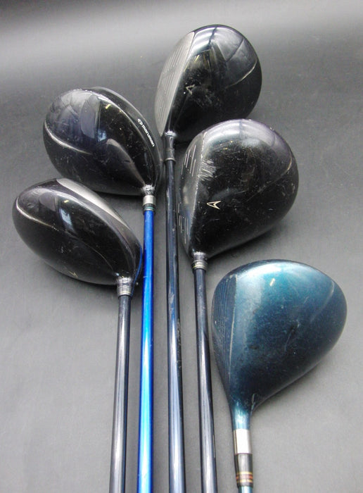 Set of 5x Multi Brands Drivers Stiff Graphite Shafts Black Grips