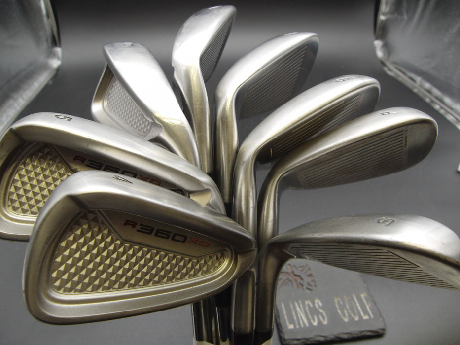 Set of 8x TaylorMade R360 XD Irons 4-SW Stiff Steel Shafts TaylorMade Grips*