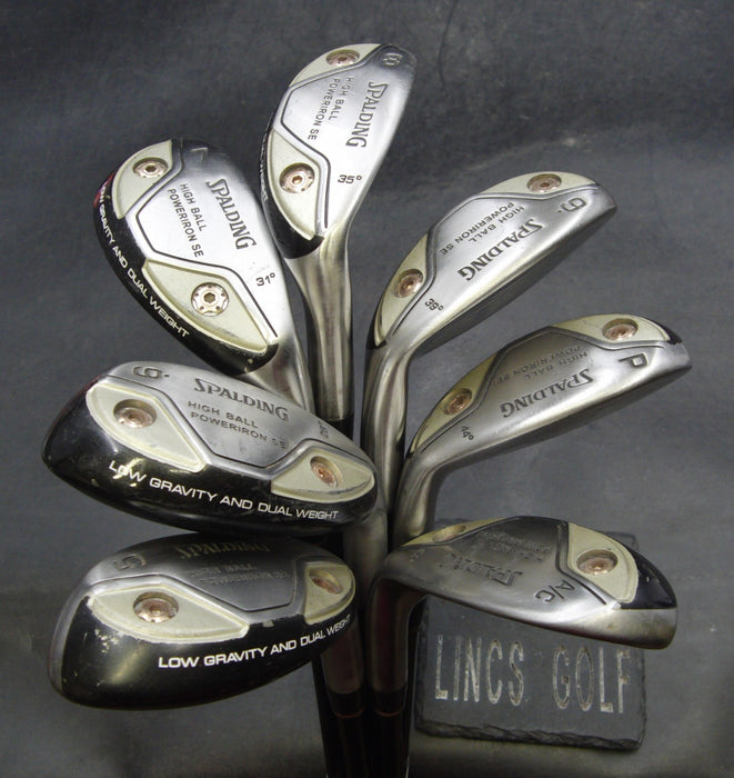 Set of 7 x Spalding High Ball Irons 5-PW+GW Regular Graphite Shafts