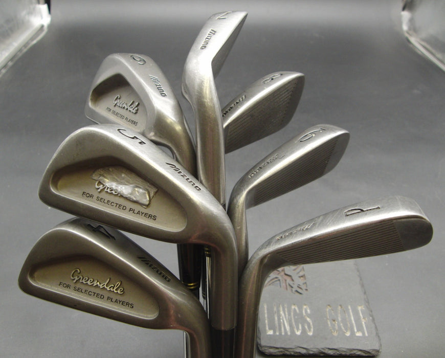 Set of 7x Mizuno Greendale Irons 4-PW Regular Steel Shafts GolfPride Grips