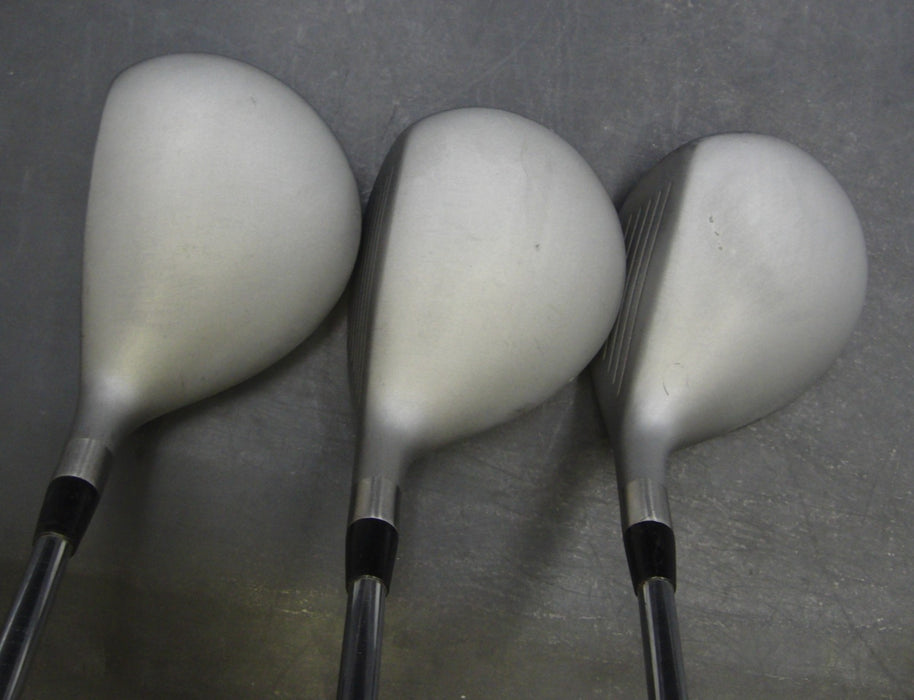 Set of 3 Mizuno iD 1,3 & 5 Woods Regular Steel Shafts Mizuno Grips