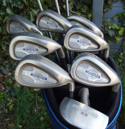 Set of Callaway SteelHead X14 5-SW+Callaway Driver+ 3 + 5 Wood+Putter