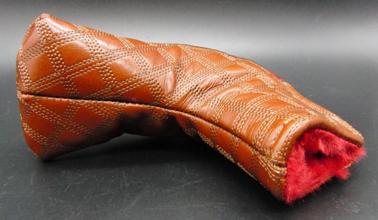 Luxury PSYKO GOLF Ostrich-Effect Genuine Leather Putter Head Cover