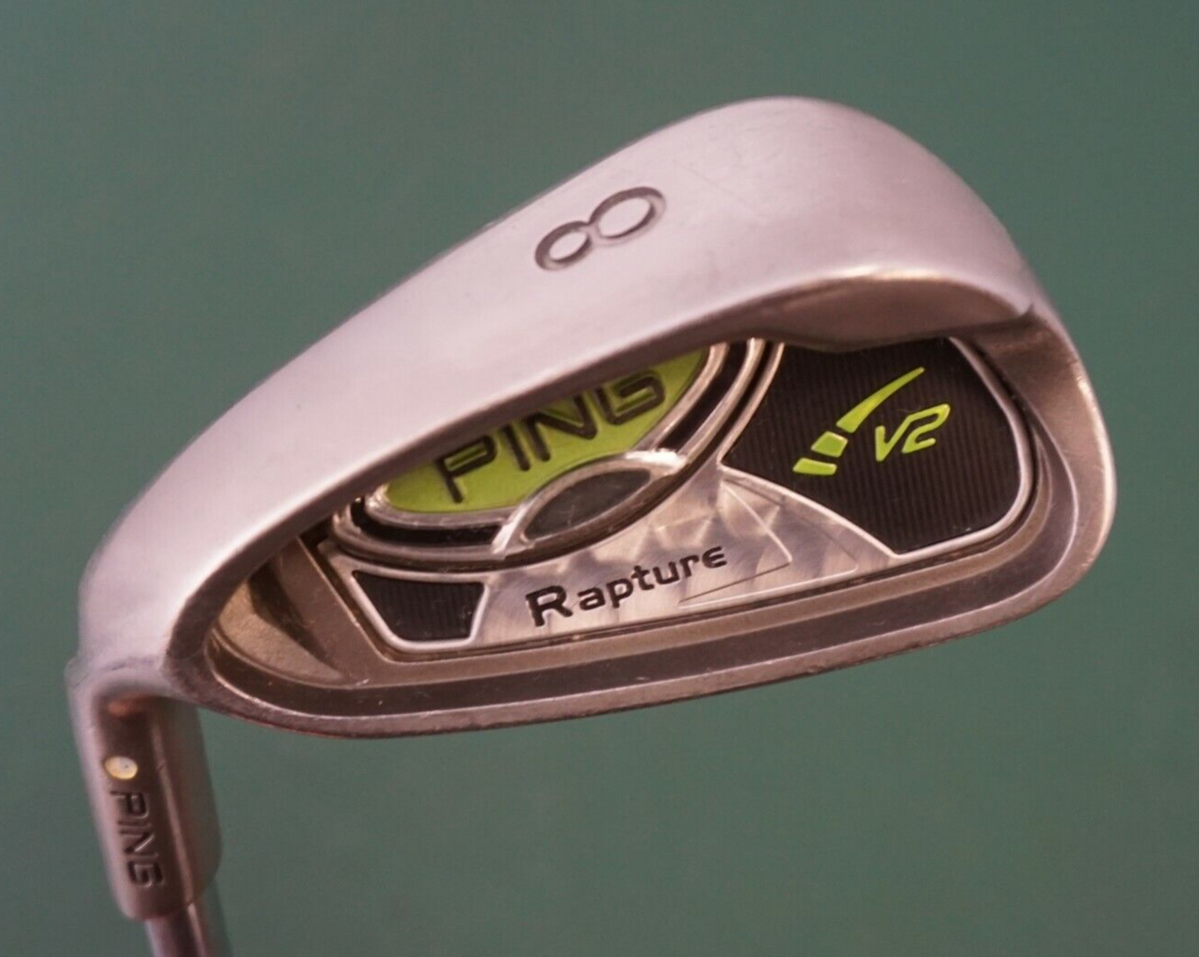Left-Handed Ping Rapture V2 White Dot 8 Iron Regular Steel Shaft Ping ...