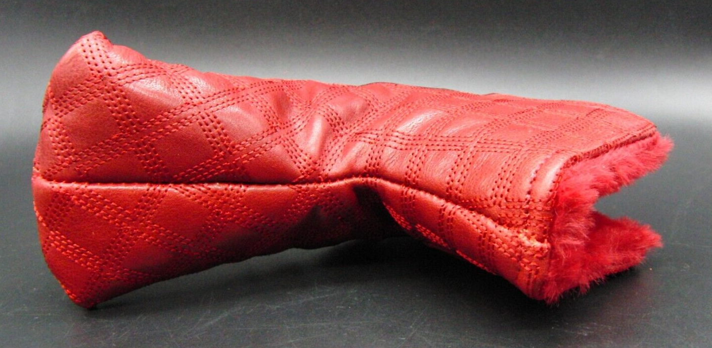 PSYKO GOLF Ostrich-Effect Quilted Genuine Leather Putter Embossed Head Cover