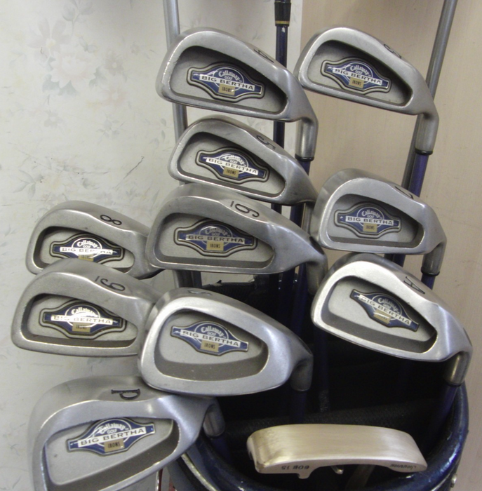 Set of Callaway Big Bertha Irons 3-SW+AW+Callaway Driver +3 + 4 Wood + Putter