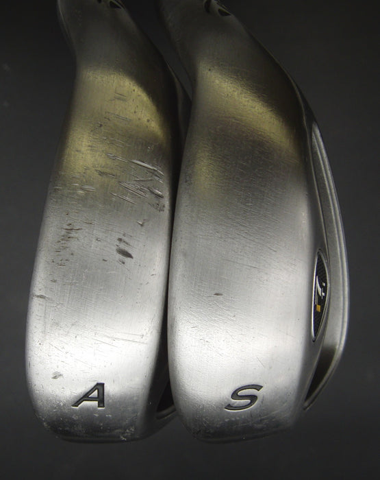 Set of 2 TaylorMade rac r7 Ti A Gap & Sand Wedges Stiff Steel Shafts G/P Grips