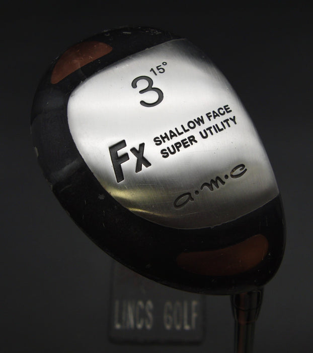AMC FX Shallow Face Super Utility 15° 3 Wood Regular Carbon Shaft