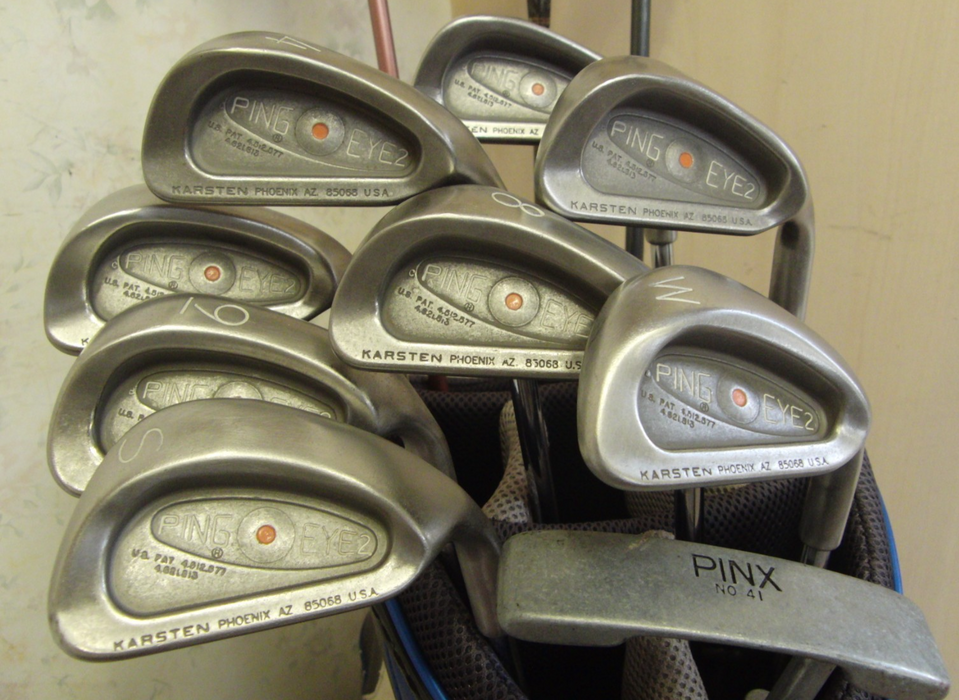 Set Of Ping Eye 2 4-SW Irons+ 3 Wood + 4 Wood + Driver + Putter