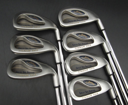 Set of 7x Callaway Great Big Bertha Irons 4-PW Stiff Steel Shafts*