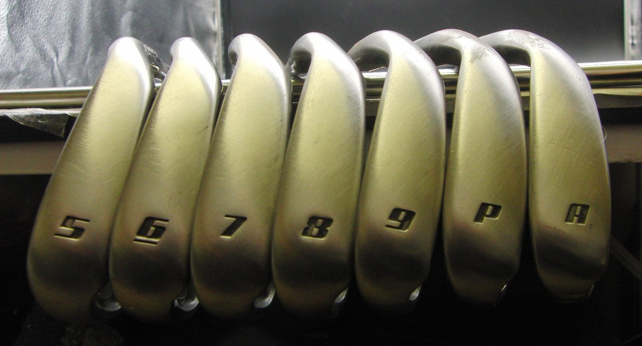 Set of 7x TaylorMade Burner Japanese Model 5-PW + AW Irons Stiff Steel Shafts