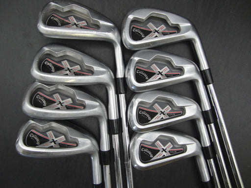 Set of 8x Callaway X Tour 3-PW Stiff Steel Shafts Golf Pride Grips