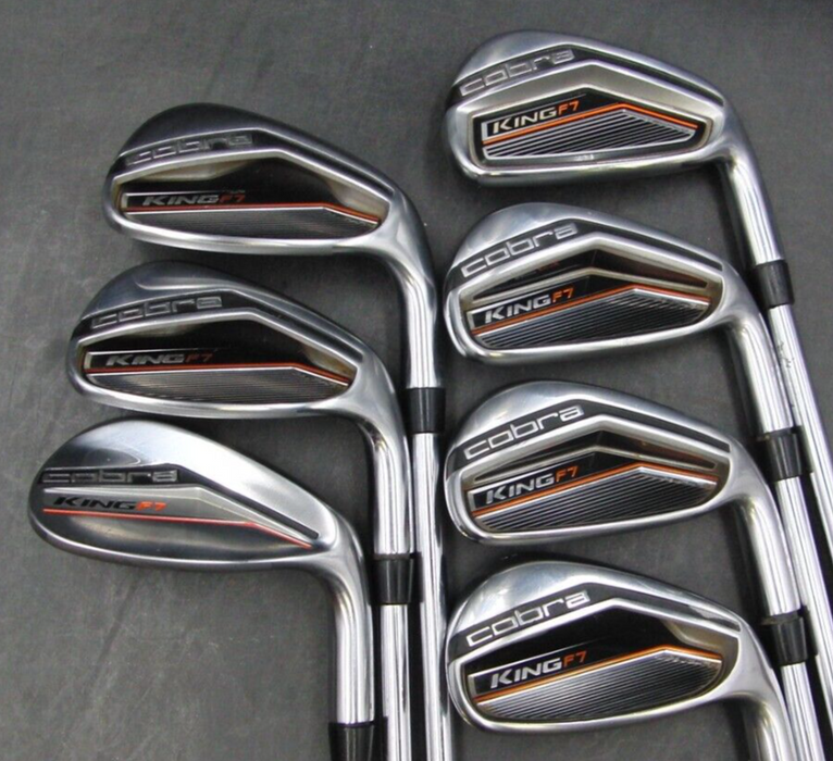 Set of 7 x Cobra King F7 Irons 5-SW Regular Steel Shafts Lamkin Grips*