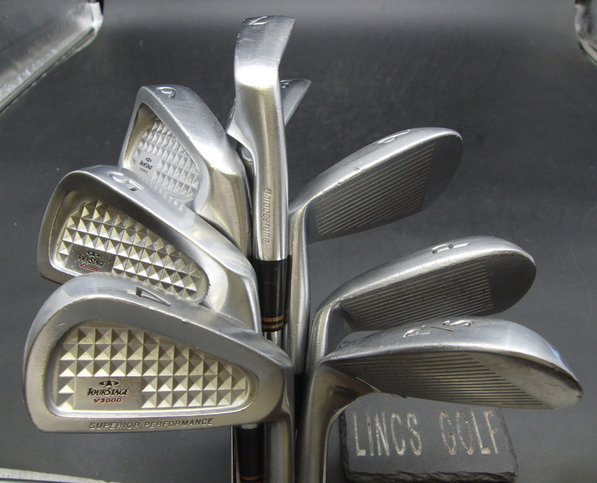 Set of 8x Bridgestone TourStage V3000 Irons 4-PW+P/S Regular Steel Shafts*
