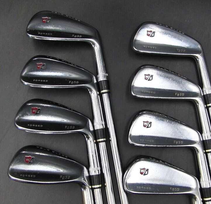 Set of 8x Wilson Staff Fg59 Forged Tour Blade Irons 3-PW Regular Steel Shafts
