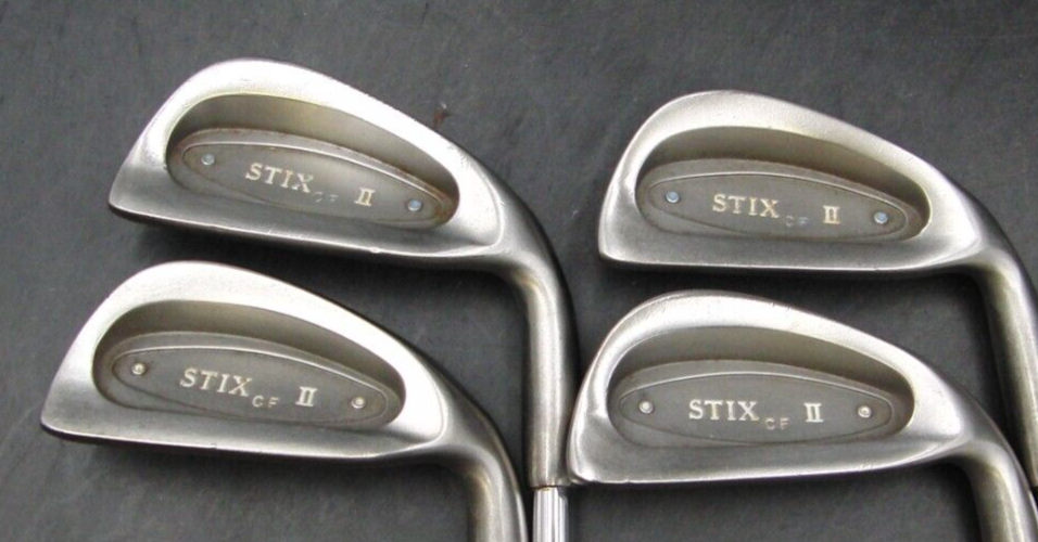 Set of 4 x Stix CF II Irons 3-6 Regular Steel Shafts Avon Grips