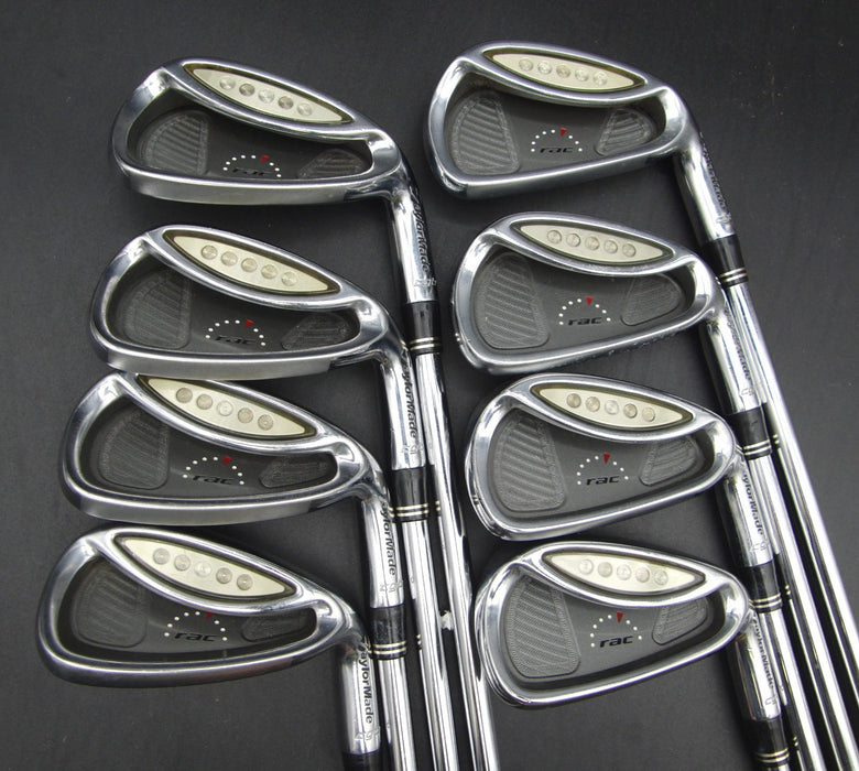 Set of 8x TaylorMade rac cgb Irons 4-PW+AW Stiff Steel Shafts TaylorMade Grips*