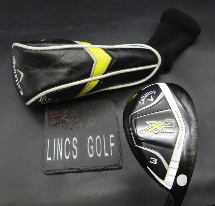 Callaway X2 Hot 3 Hybrid Stiff Graphite Shaft Golf Pride Grip & Callaway HC