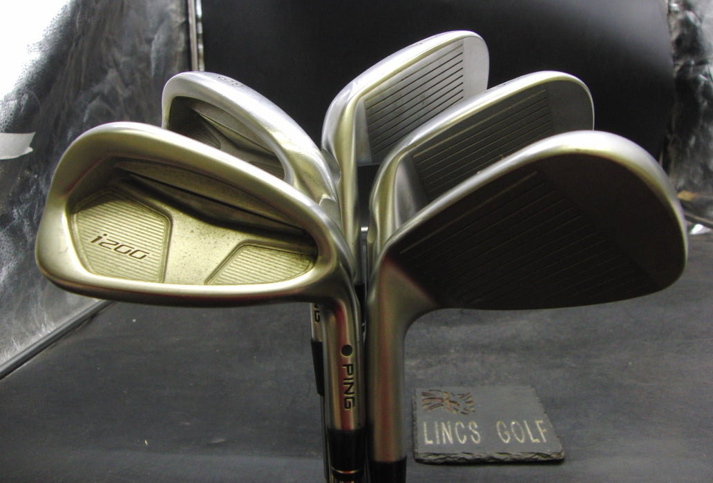 Set of 5x Ping i200 Black Dot Irons 6-PW Stiff Steel Shafts Golf Pride Grips