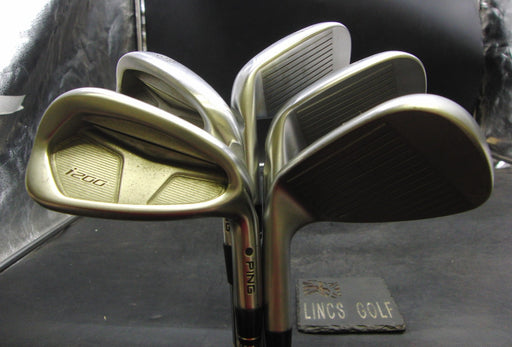 Set of 5x Ping i200 Black Dot Irons 6-PW Stiff Steel Shafts Golf Pride Grips