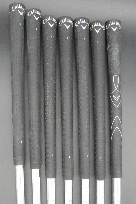 Set of 7x Callaway WarBird Irons 5-SW Uniflex Steel Shafts Callaway Grips