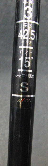 Axion Super Steel 15° 3 Wood Stiff Graphite Shaft Tour Grip