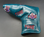 Luxury PSYKO GOLF Embroidered Genuine Leather Putter Head Cover