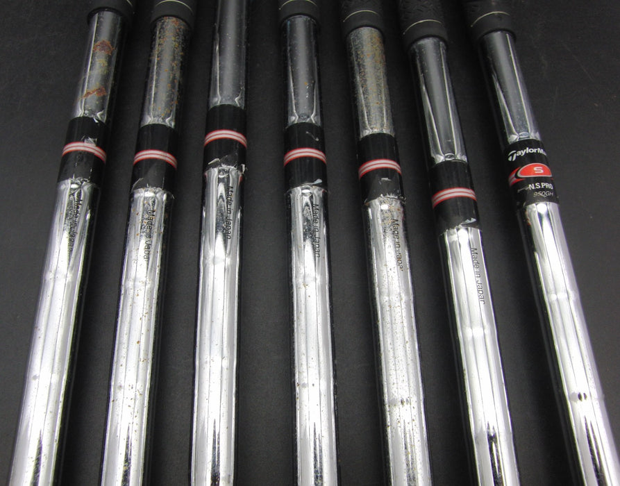 Set of 7x TaylorMade R7 5-SW Irons Stiff Steel Shafts TaylorMade Grips