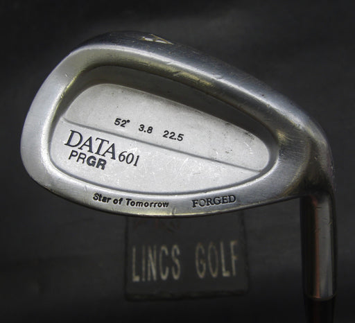 PRGR Data 601 Forged 52° Gap Wedge Stiff Steel Shaft Iomic Grip