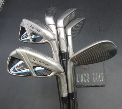 Set of 6x TaylorMade Sim Max 6-SW Irons Stiff Graphite Shafts Golf Pride Grips*