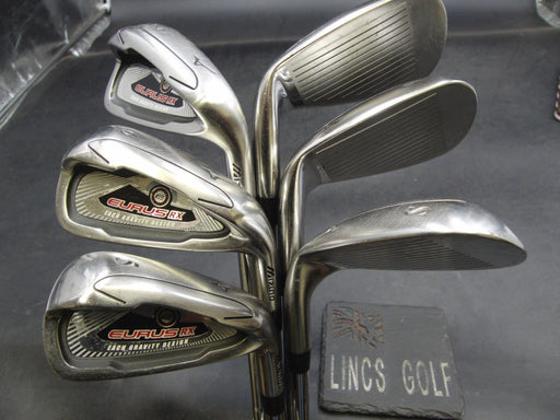 Set of 6 x Mizuno Eurus RX Irons 5-9+SW Stiff Steel Shafts Iomic Grips*