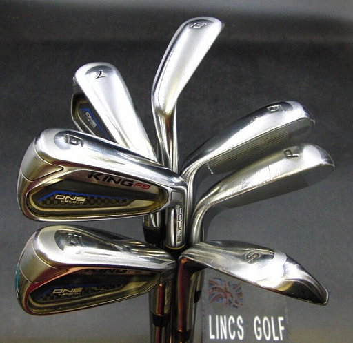 Set of 7 x Cobra F9 One Length  Irons 5-SW Regular Steel Shafts Cobra Grips
