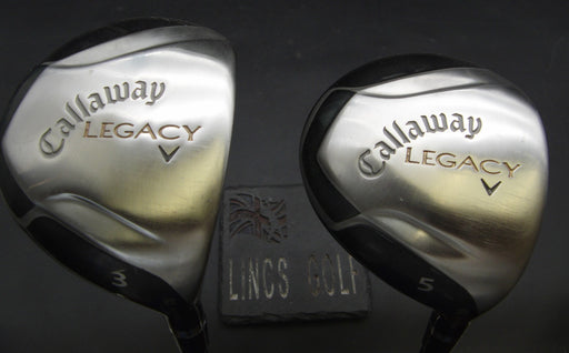 Set of 2 Callaway Legacy 3+5 Woods Regular Graphite Shafts Callaway Grips