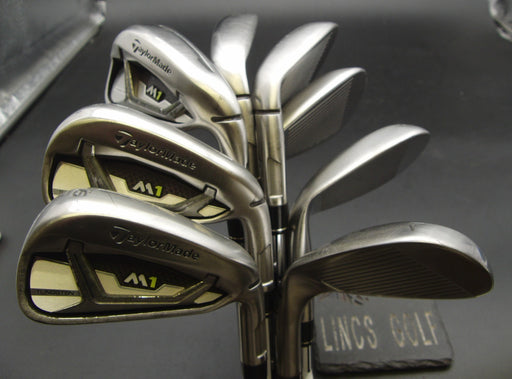 Set of 8x TaylorMade M1 2017 Irons 5-SW+AW Stiff Steel Shafts Mazel Grips*