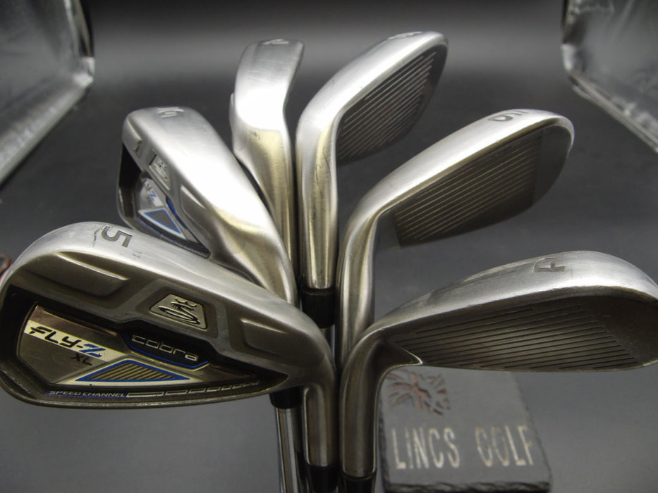 Set of 6 x Cobra FLY-Z XL Irons 5-PW Stiff Steel Shafts Cobra Grips*