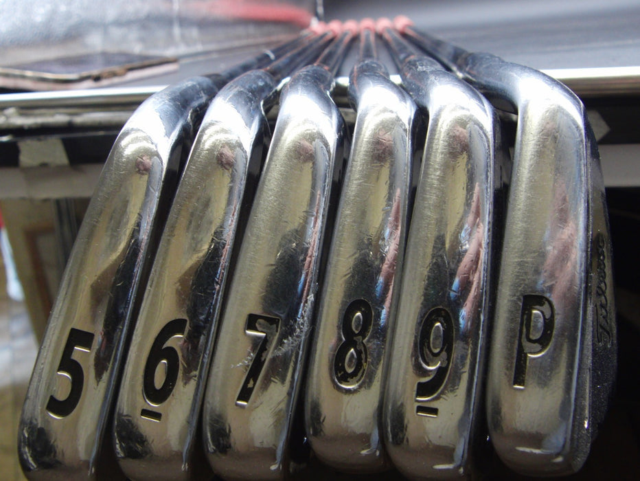 Set of 6x Titleist 710 MB Forged Irons 5-PW Stiff Steel Shafts Golf Pride Grips